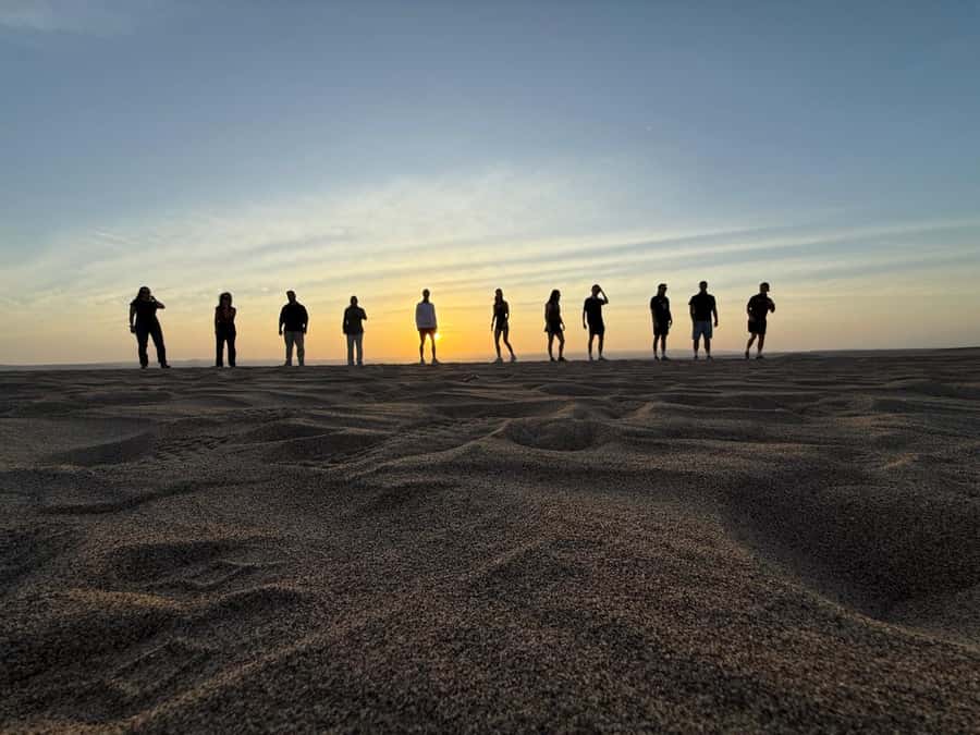 Buggy tour in the Huacachina Desert, sunset, and sandboarding - Sunset from a high dune
