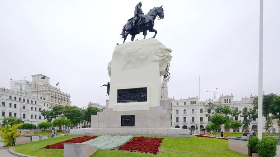 City Tour Colonial and Modern Lima Half Day Plus Ticket - Plaza San Martín brings colonial Lima into focus