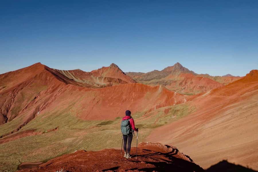 Cusco: #1 Rainbow Mountain & Red Valley Day Trip with Meals - The climb to Rainbow Mountain