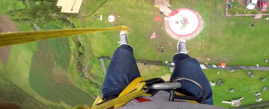Cusco: Bungee Jump and Slingshot Combo Adventure - The slingshot launch reaches 120 meters