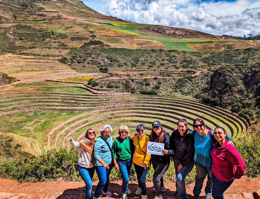 Cusco:Chinchero,Moray & Salt Mines drop-off in Ollantaytambo - Moray: Inca farming in giant circles
