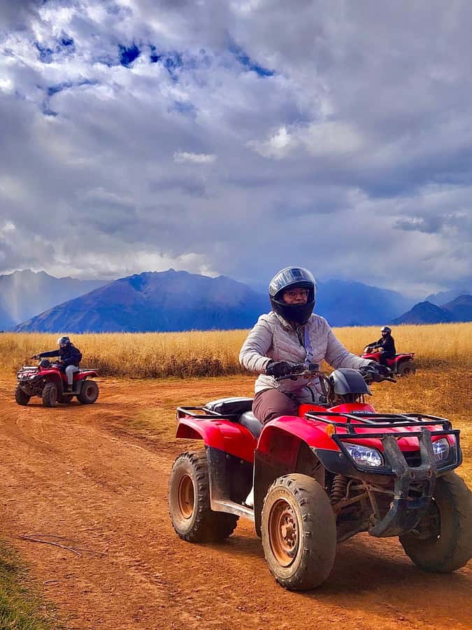 Cusco: Exclusive ATV Adventure to Maras and Moray - Driving through Andean fields toward Moray