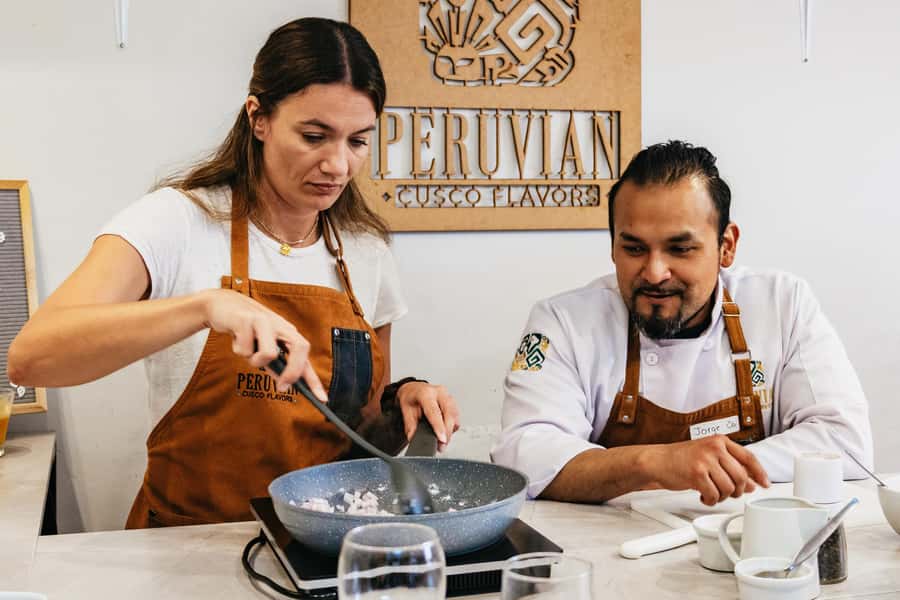 Cusco: Peruvian Cooking Class, Cocktails & Local Market Tour - Finishing with picarones and honey
