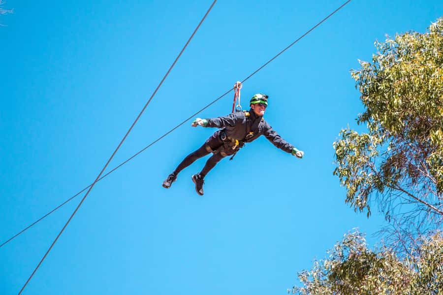 Cusco: Zipline in the Sacred Valley - Getting fitted with a harness and helmet