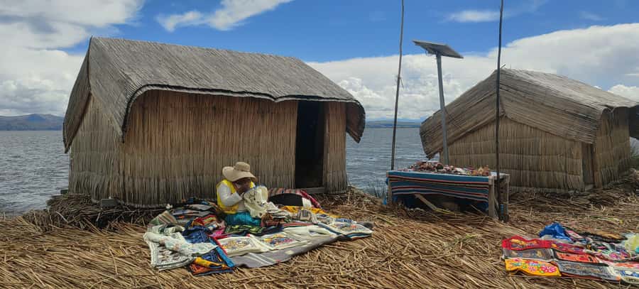 Floating Islands of the Uros - Arriving on totora-made ground