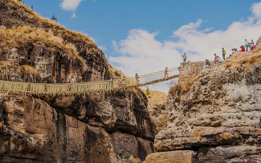 Four Lagoons and Q<code>eswachaka bridge tour full day – Four details that define the day’ /></p>
<ul>
<li><strong>Q’eswachaka is rebuilt every year:</strong> Local people renew this suspension bridge from ichu, a tough Andean grass, keeping an Inca-era custom alive.</li>
<li><strong>The four lagoons feel different from Cusco:</strong> Pomacanchi, Acopia, Asnaqocha, and Pampamarca offer broad views, quiet air, birds, and open country.</li>
<li><strong>The Tupac Amaru II stop adds historical weight:</strong> You visit the house connected with the Indigenous leader who rebelled against Spanish rule.</li>
<li><strong>The tour includes two meals:</strong> Breakfast comes early at Ccolcca, while lunch follows the bridge visit, helping with a long day away from Cusco.</li>
<li><strong>Expect a lot of road time:</strong> The return drive alone takes about three hours, and the roads can be bumpy.</li>
<li><strong>The bridge crossing includes stairs and exposure:</strong> You receive instructions before crossing, but this is not a gentle, seated sightseeing stop.</li>
</ul>
<h2 id="why-this-cusco-day-trip-is-worth-considering">Why this Cusco day trip is worth considering</h2>
<p><img width="900" height="562" decoding="async" src=