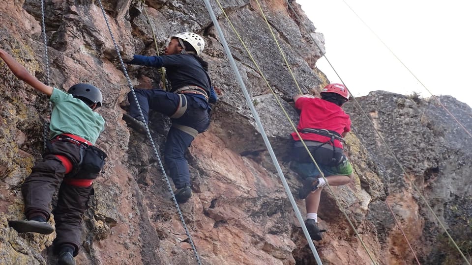From Cusco: Balcony of the Devil Rock Climbing - The payoff at the top