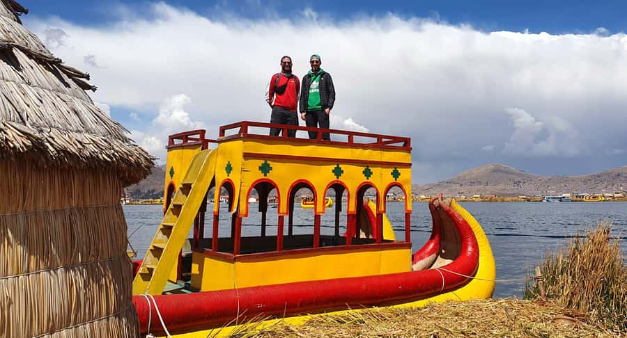 From Puno: 3-Hour Uros Floating Islands Tour - First island: homes, reeds, and daily life
