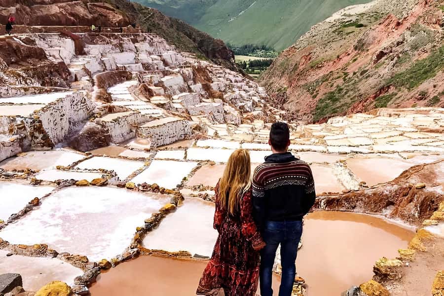 Half day tour: Maras Salt Mines and Moray Terraces - Walking among the Maras salt pools