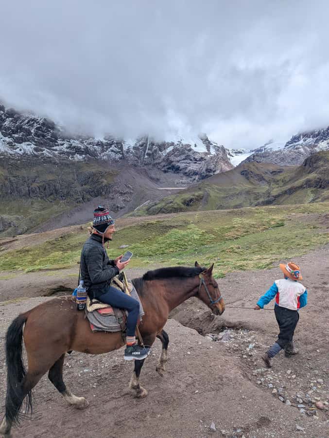 Horseback Riding at 7 lakes Ausangate Private |Optional Hike - Choosing between the horse and the hike