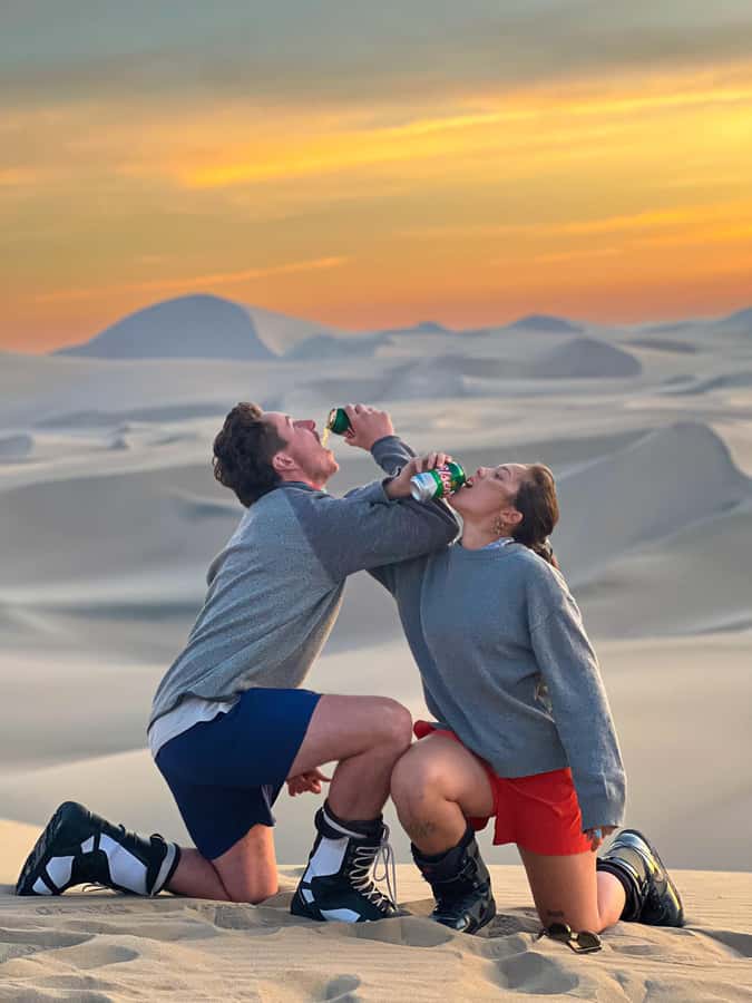 Ica/Huacachina: Crazy buggy in the dunes at sunset + sand sled - Why Huacachina works so well for a dune ride