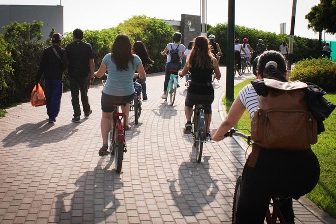 Lima Bike Tour Miraflores - Barranco + Huaca Pucllana! - Larcomar, a shopping stop with a sea view