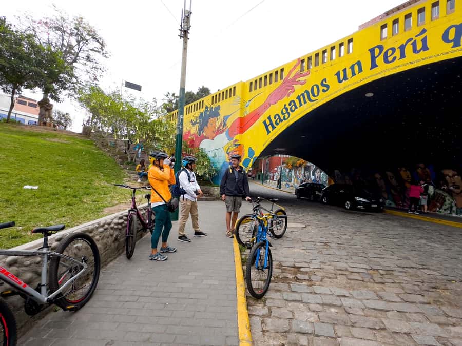 Lima: Miraflores & Barranco Guided Bike Tour - Alameda Sáenz Peña finishes among old mansions