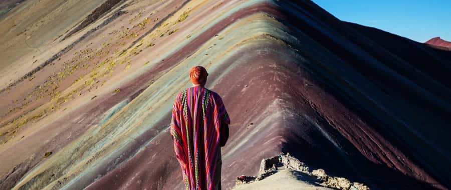One day tour to Rainbow Mountain and Red Valley (optional) - Walking toward the seven-colored slopes