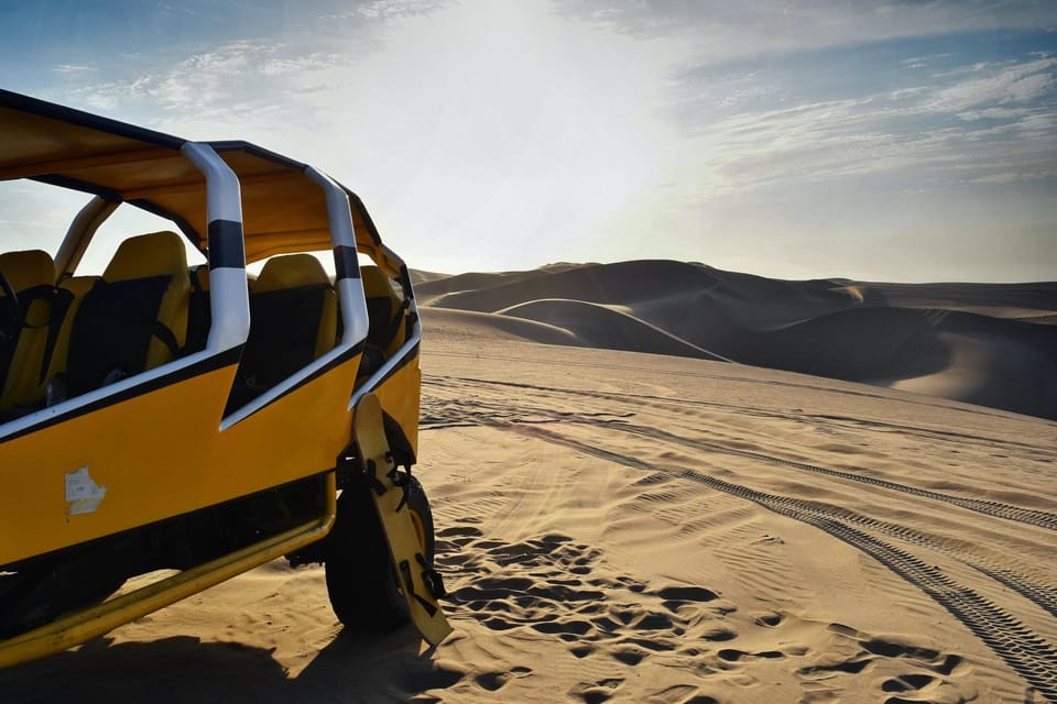 Pro Sanboarding or skiing in Huacachina from Lima - Day trip - Sunset above the dunes