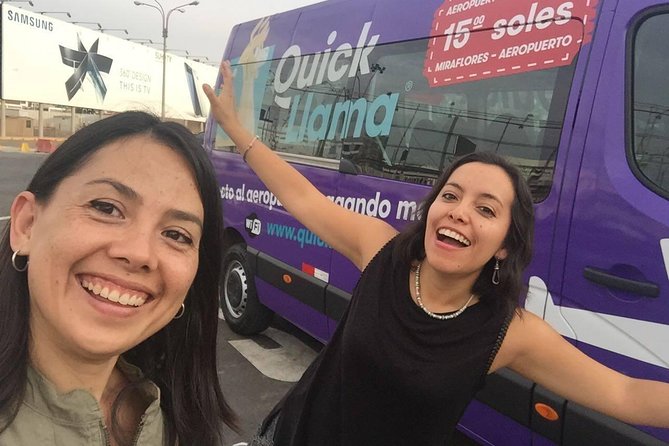 QuickLlama: Door-to-door transfer from Lima Airport to Miraflores - The driver can shape the first hour in Peru