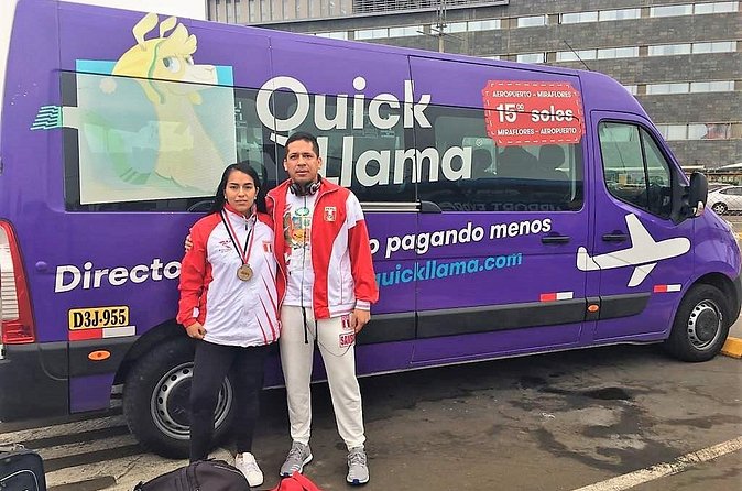 QuickLlama: Door-to-door transfer from Miraflores to Lima Airport - The van, Wi-Fi, and comfort on the road