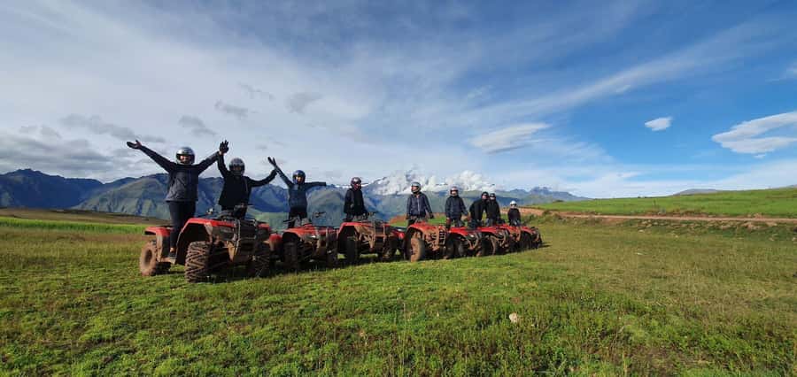 Sacred Valley: Maras & Moray ATV Tour from Cusco - The Maras salt mines from the road above
