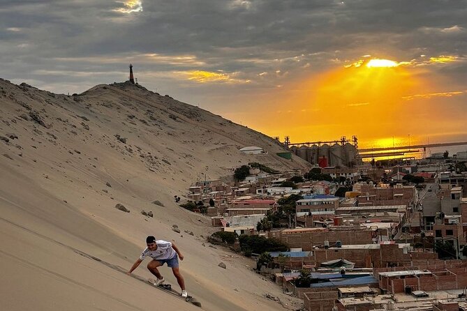 Sandboarding in Salaverry Trujillo - Ocean views and the sunset finish