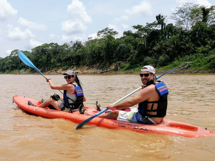 Tambopata: Zipline Adventure & Kayak to Monkey Island - Two zipline runs, with braking in your hands